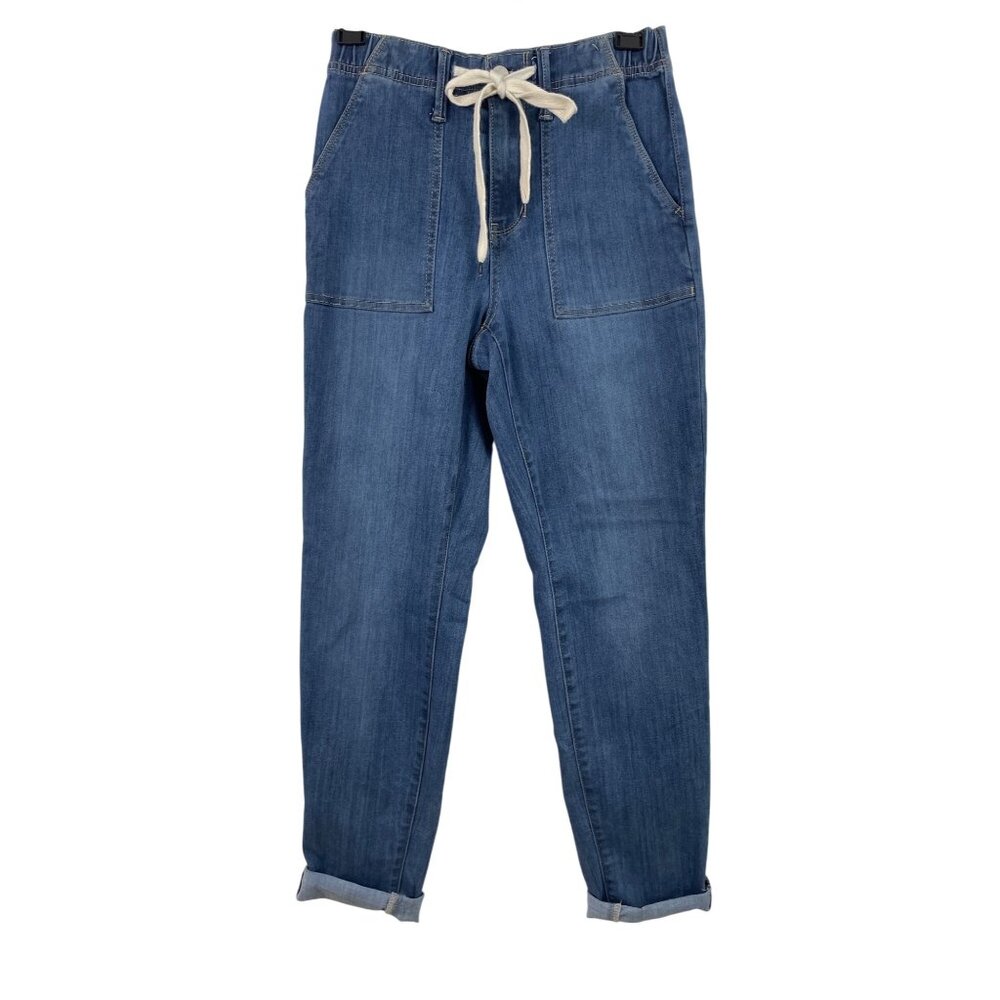 Judy Blue Jeans Womens 1/25 Blue High Waisted Rise Pull On Jogger Elastic Waist - Picture 1 of 10